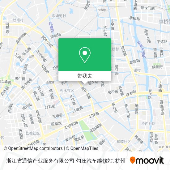 浙江省通信产业服务有限公司-勾庄汽车维修站地图