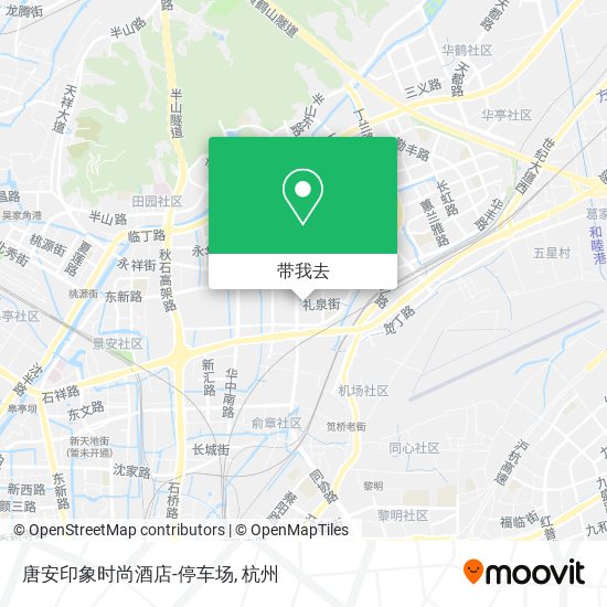 唐安印象时尚酒店-停车场地图
