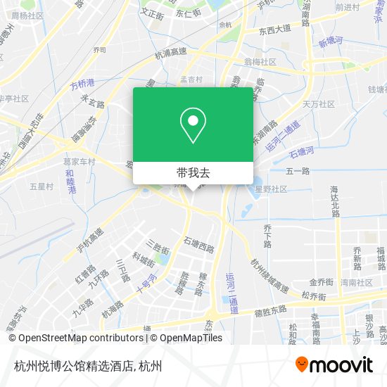 杭州悦博公馆精选酒店地图