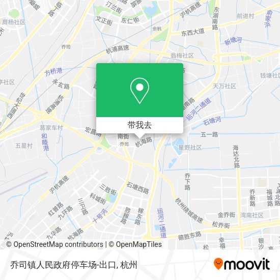 乔司镇人民政府停车场-出口地图