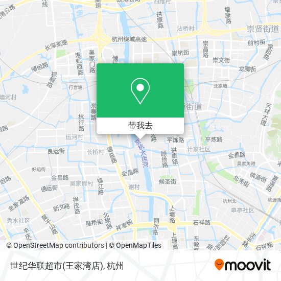 世纪华联超市(王家湾店)地图