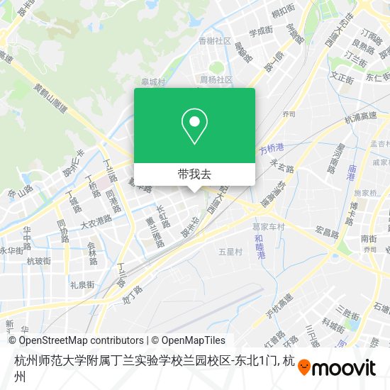 杭州师范大学附属丁兰实验学校兰园校区-东北1门地图