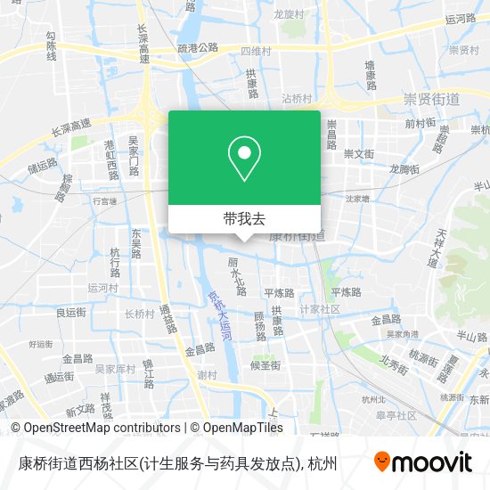 康桥街道西杨社区(计生服务与药具发放点)地图