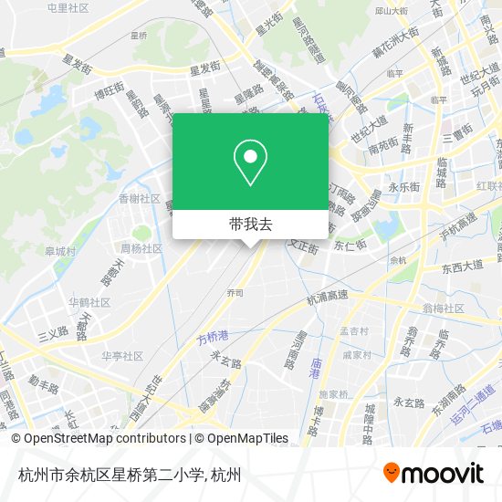 杭州市余杭区星桥第二小学地图