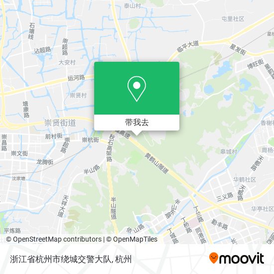 浙江省杭州市绕城交警大队地图