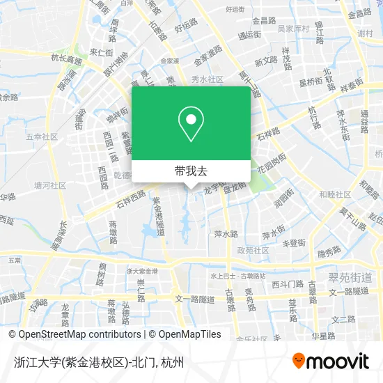 浙江大学(紫金港校区)-北门地图