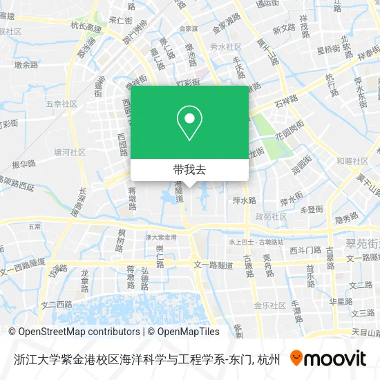 浙江大学紫金港校区海洋科学与工程学系-东门地图