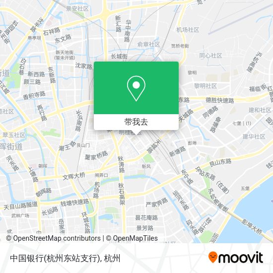 中国银行(杭州东站支行)地图