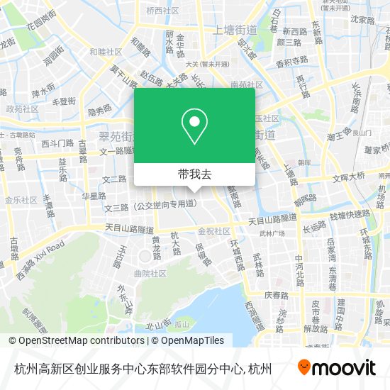 杭州高新区创业服务中心东部软件园分中心地图