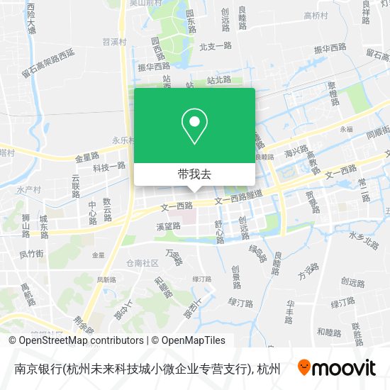 南京银行(杭州未来科技城小微企业专营支行)地图