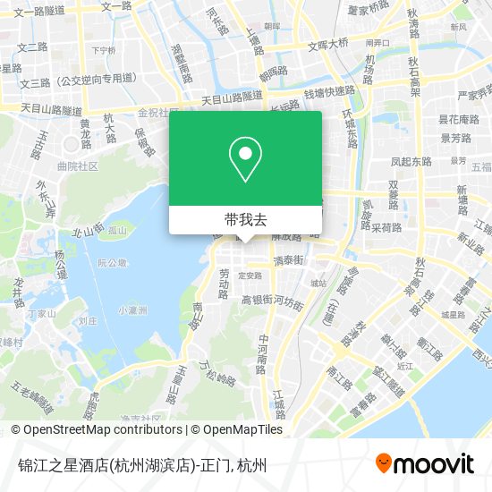 锦江之星酒店(杭州湖滨店)-正门地图