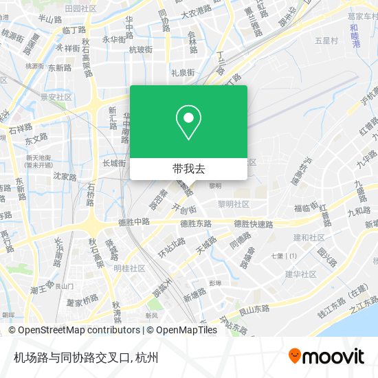 机场路与同协路交叉口地图