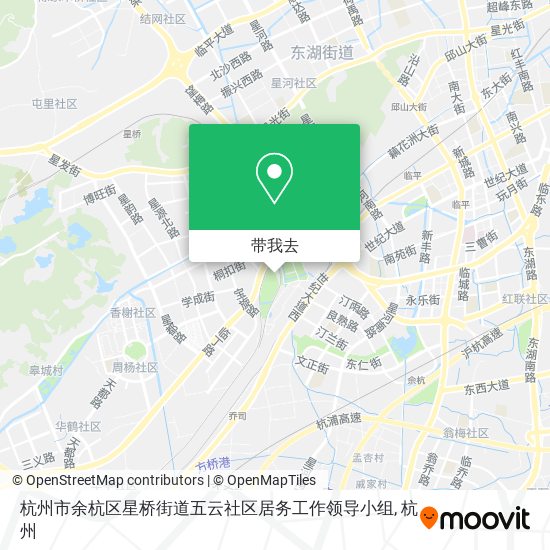 杭州市余杭区星桥街道五云社区居务工作领导小组地图