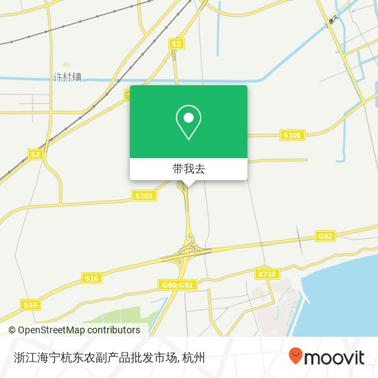 浙江海宁杭东农副产品批发市场地图