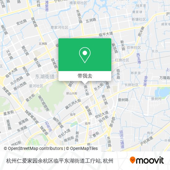 杭州仁爱家园余杭区临平东湖街道工疗站地图