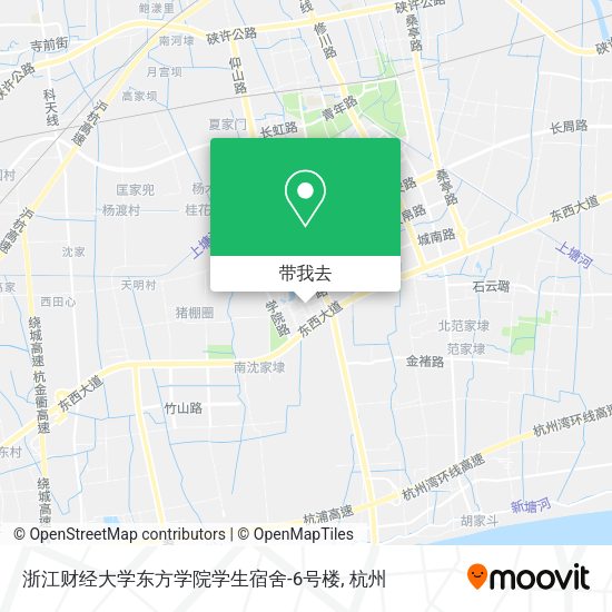 浙江财经大学东方学院学生宿舍-6号楼地图