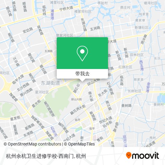 杭州余杭卫生进修学校-西南门地图