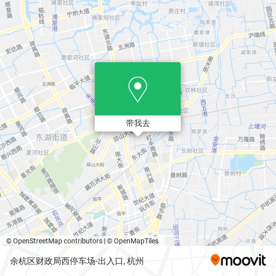 余杭区财政局西停车场-出入口地图