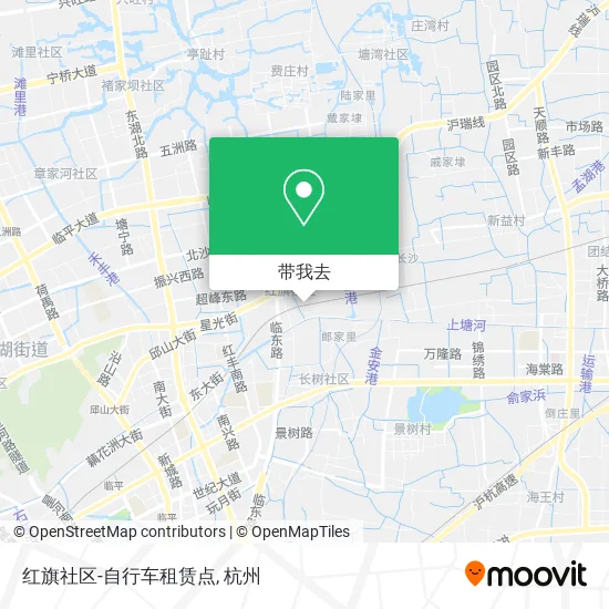 红旗社区-自行车租赁点地图