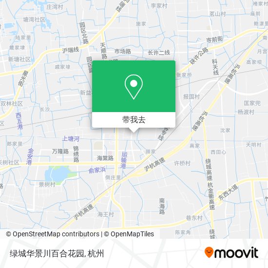 绿城华景川百合花园地图