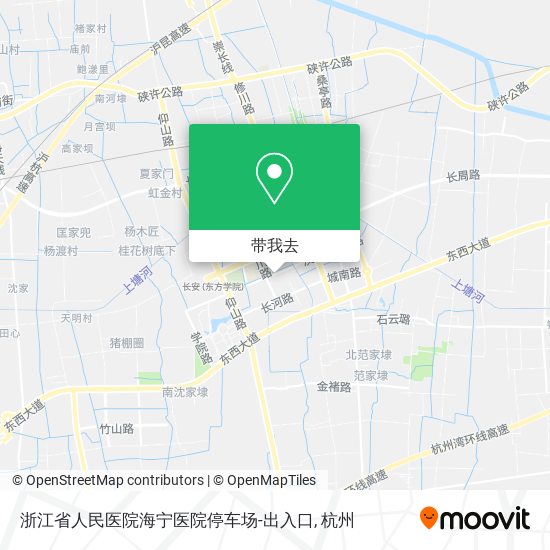 浙江省人民医院海宁医院停车场-出入口地图