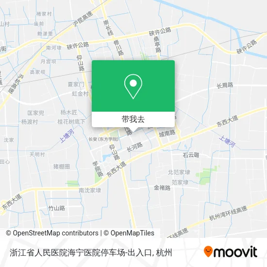 浙江省人民医院海宁医院停车场-出入口地图
