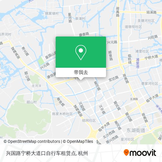 兴国路宁桥大道口自行车租赁点地图