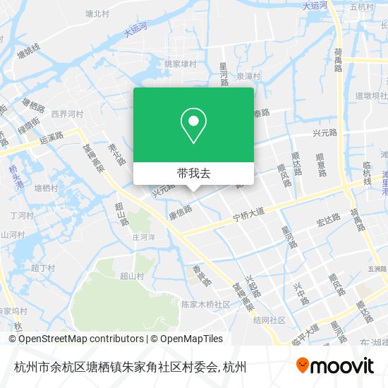 杭州市余杭区塘栖镇朱家角社区村委会地图