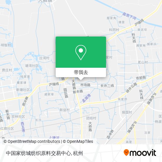 中国家纺城纺织原料交易中心地图