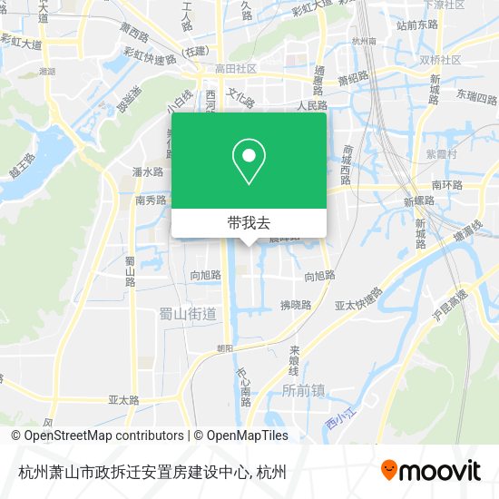 杭州萧山市政拆迁安置房建设中心地图