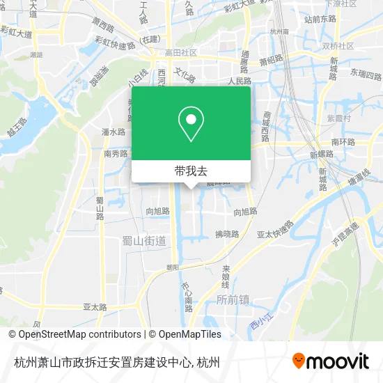 杭州萧山市政拆迁安置房建设中心地图