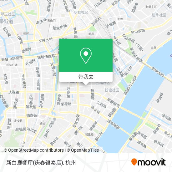 新白鹿餐厅(庆春银泰店)地图