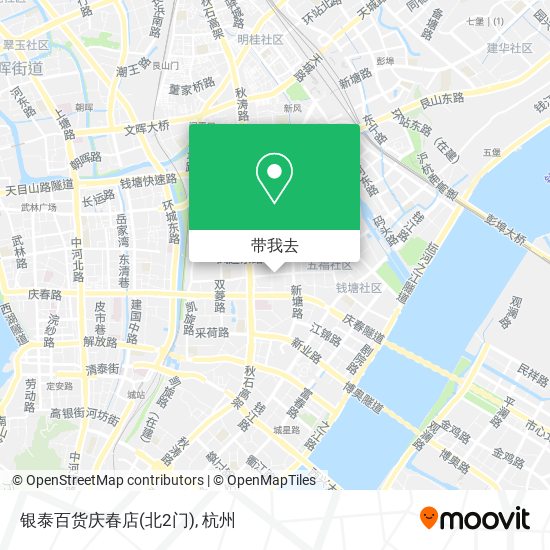 银泰百货庆春店(北2门)地图