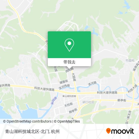 青山湖科技城北区-北门地图