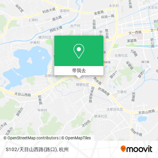 S102/天目山西路(路口)地图
