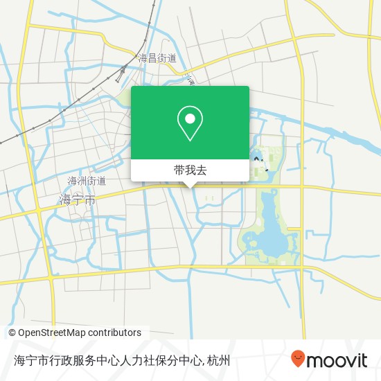 海宁市行政服务中心人力社保分中心地图