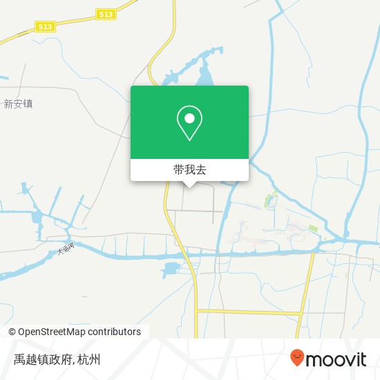 禹越镇政府地图
