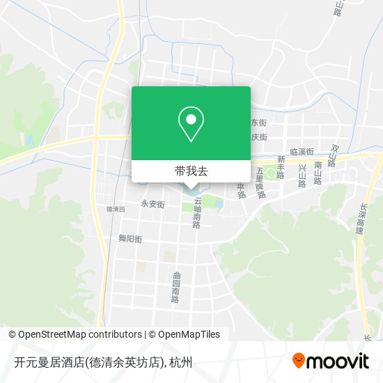 开元曼居酒店(德清余英坊店)地图