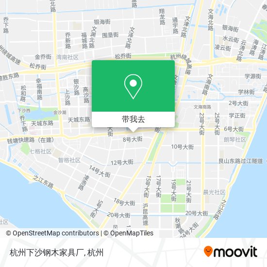 杭州下沙钢木家具厂地图