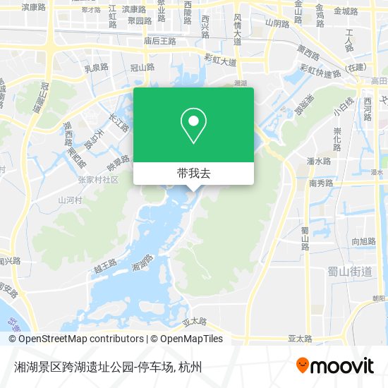 湘湖景区跨湖遗址公园-停车场地图