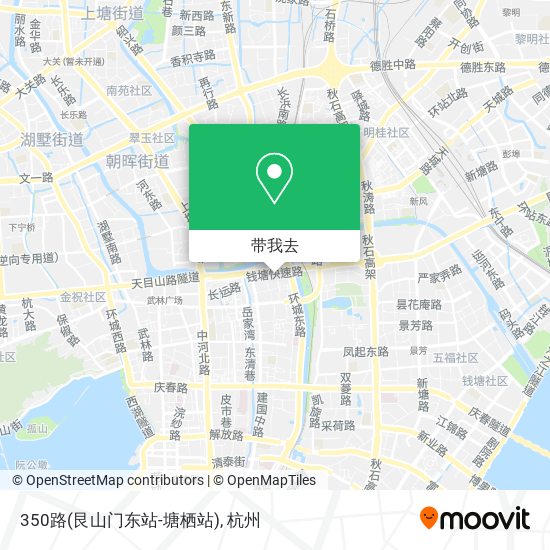 350路(艮山门东站-塘栖站)地图