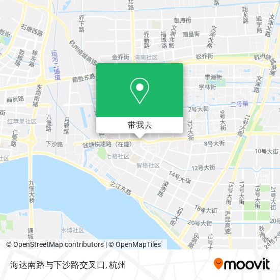 海达南路与下沙路交叉口地图