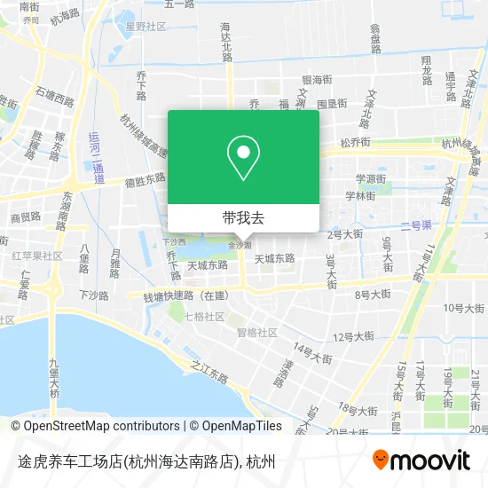 途虎养车工场店(杭州海达南路店)地图