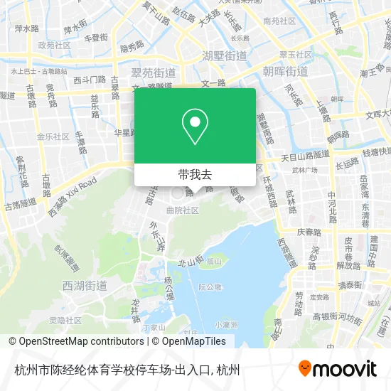 杭州市陈经纶体育学校停车场-出入口地图