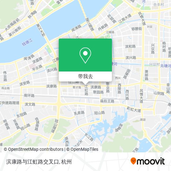 滨康路与江虹路交叉口地图