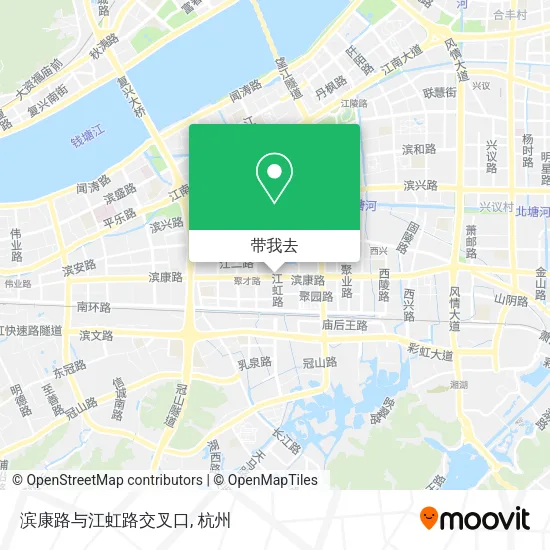 滨康路与江虹路交叉口地图