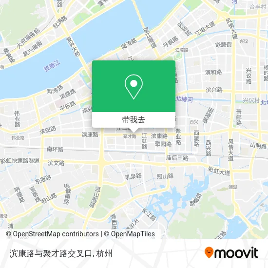 滨康路与聚才路交叉口地图