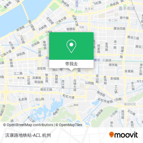 滨康路地铁站-A口地图