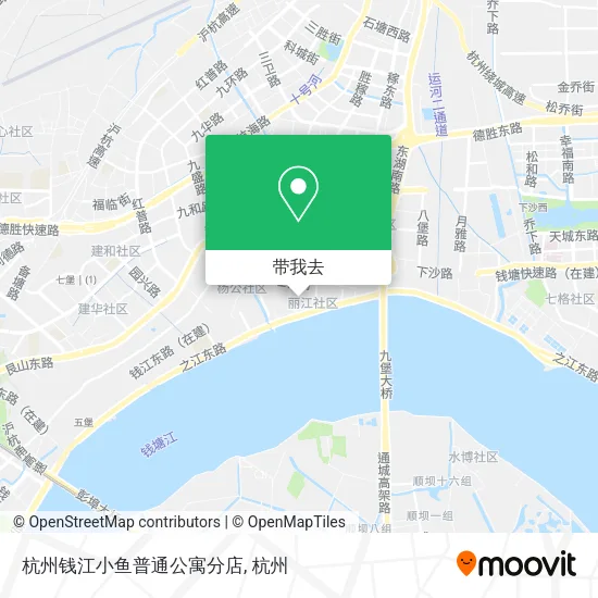 杭州钱江小鱼普通公寓分店地图