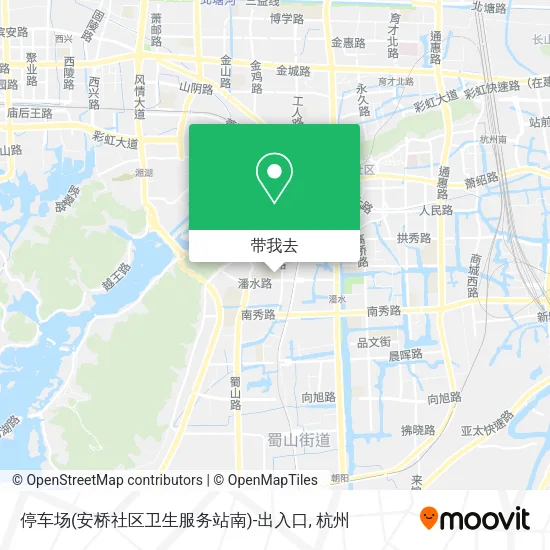 停车场(安桥社区卫生服务站南)-出入口地图